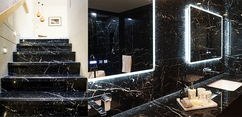 Privatvilla, Singapur – Nero Marquina