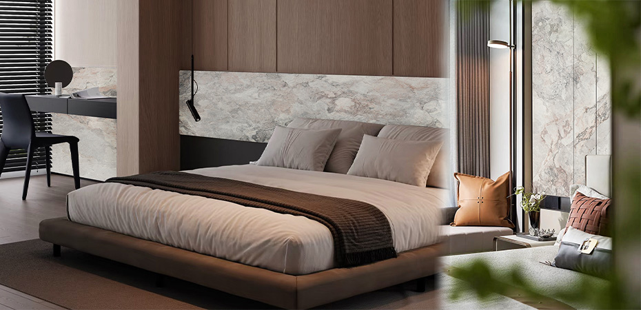 Milan Pink Marble Applications in Bedroom