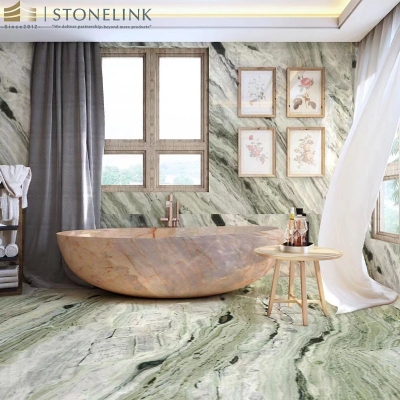 Raggio Verde marble tile