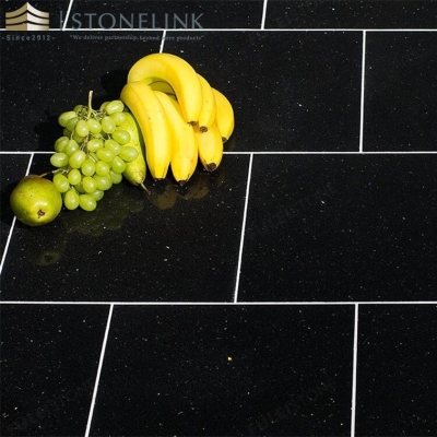 Black galaxy granite slab