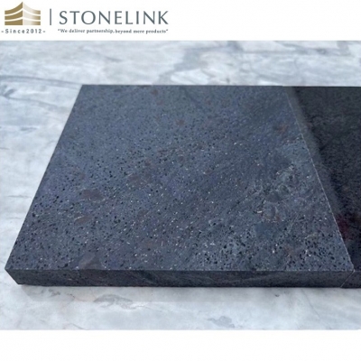 Black galaxy granite slab