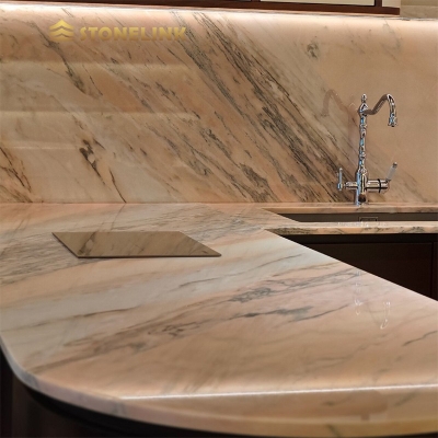 Rosa aurora marble slab