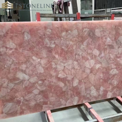 Pink onyx slab