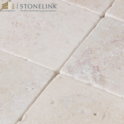 Tumbled limestone tile