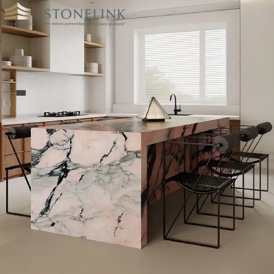 Rosa aurora pink marble countertop