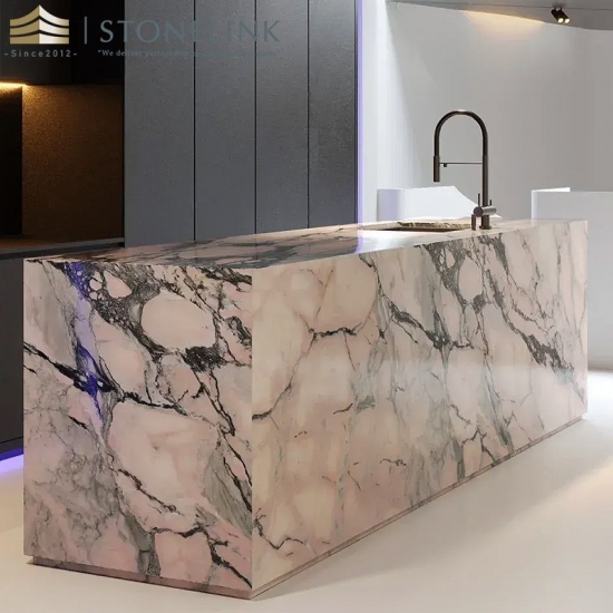 Rosa aurora pink marble countertop