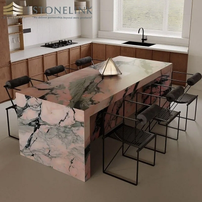 Rosa aurora pink marble countertop