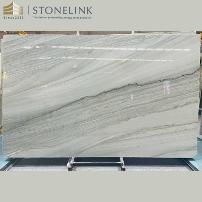 Polaris White quartzite slab