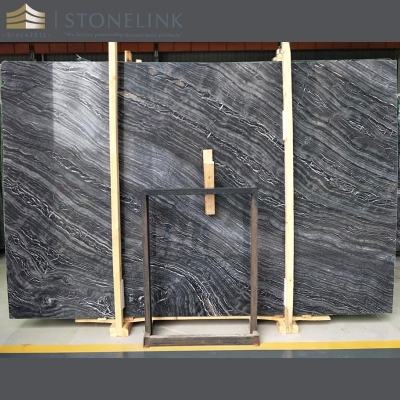 Tree Black marble slab