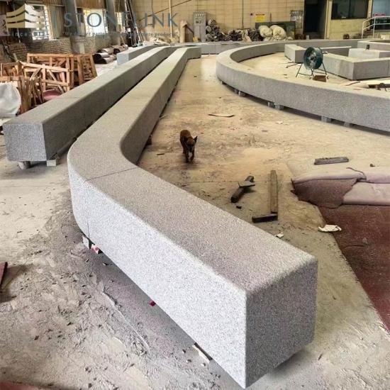 G654 grey granite exterior bench