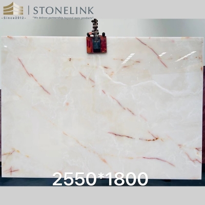 White onyx slab