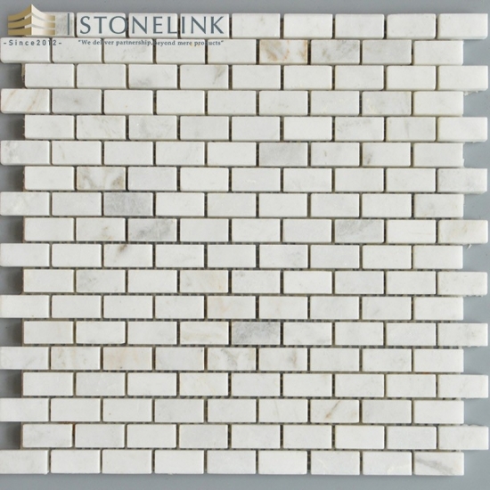 Bianco White mini brick marble mosaic
