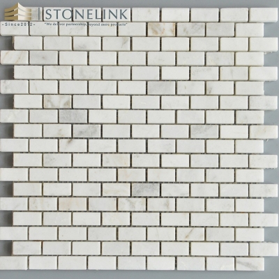 Bianco White mini brick marble mosaic